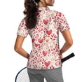thumbnail image 2 of Whosucclay Moisture Wicking Tennis Shirts, Heart Pattern Design Polyester Lightweight Collared Polo Shirts for Golf Travel Gym Size X-Large, 2 of 10