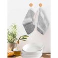 thumbnail image 2 of Ombre Ocean Beach Kitchen Dish Towels for Drying Dishes Set of 2, Nautical Coastal Beach Sandy Gradient Gray Waffle Weave Microfiber Hand Tea Bathroom Towels Quick Dry & Absorbent Towel 12x12, 2 of 7
