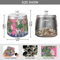 thumbnail image 2 of Yayeee Ashtray with Lid for Cigarette Smokeless Stainless Steel Home Ash Holder, White Vibrant Flowers, 2 of 7