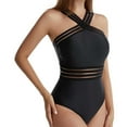 thumbnail image 4 of Generic Women One Piece Swimsuit High Cut Sexy Crisscross Halter Tummy Control Bathing Suit Swimwear Strapless Monokinis, 4 of 5