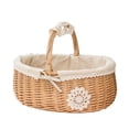 thumbnail image 4 of Wicker Rattan Storage Basket Box Picnic Basket Fruit Flower Baskets, 4 of 9
