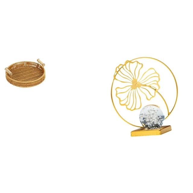 Cesta De Frutas De Hojas Tejidas, Figura De Hierro, Cuenco Para Servir Bocadillos, Plato Decorativo Para Pan, Adorno Coleccionable, Escultura Para Escritorio, Estantería, Oficina, Dormitorio