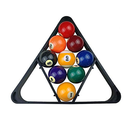 New Pool Table Ball Racking Up Cue Balls Triangle Black Plastic All Sizes 