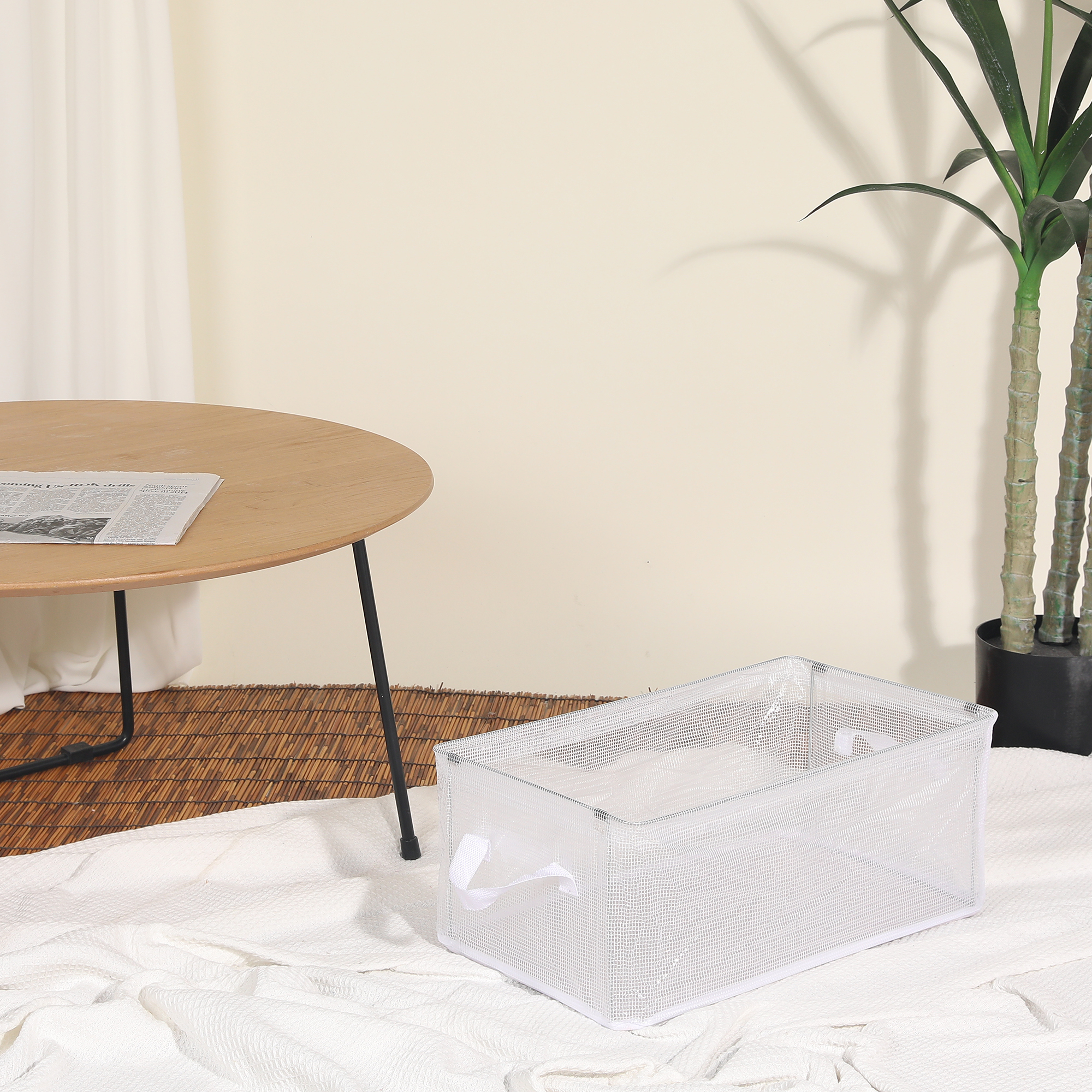 Unique Bargains Storage Bin with Handles Collapsible Storage Basket for Organizing Clothes