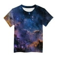 thumbnail image 4 of Toddler Kids Girls Short Sleeve Crew Neck T Shirts 24 Months 2t 3t 4t 5t 6t 7t Summer Soft Cotton Casual Basic Daily Wear Tops Gibobby,10-11 Years,Dark Blue, 4 of 4