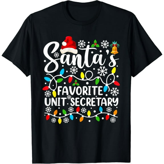 Playful Comfort Tee - Santa's Favorite Unit Secretary Funny Christmas T-Shirt