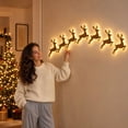 thumbnail image 7 of LED Reindeer Wall Decor Christmas Decorations Indoor Outdoor LED Reindeer Wall Decorations Christmas Lighting for Indoor Outdoor Display, 3d Glow Wooden Wall Decor for Christmas Decor, 7 of 7