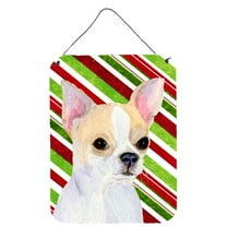 Carolines Treasures SS4543DS1216 Chihuahua Candy Cane Holiday Christmas Wall or Door Hanging Prints 12WX16H multicolor