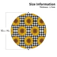 thumbnail image 3 of Disketp Sunflowers Funny Coasters,6 Pcs Leather Coasters With Holder, Perfect Housewarming Hostess Gifts,Protect Furniture From Water Marks Scratch And Damage, 3 of 9