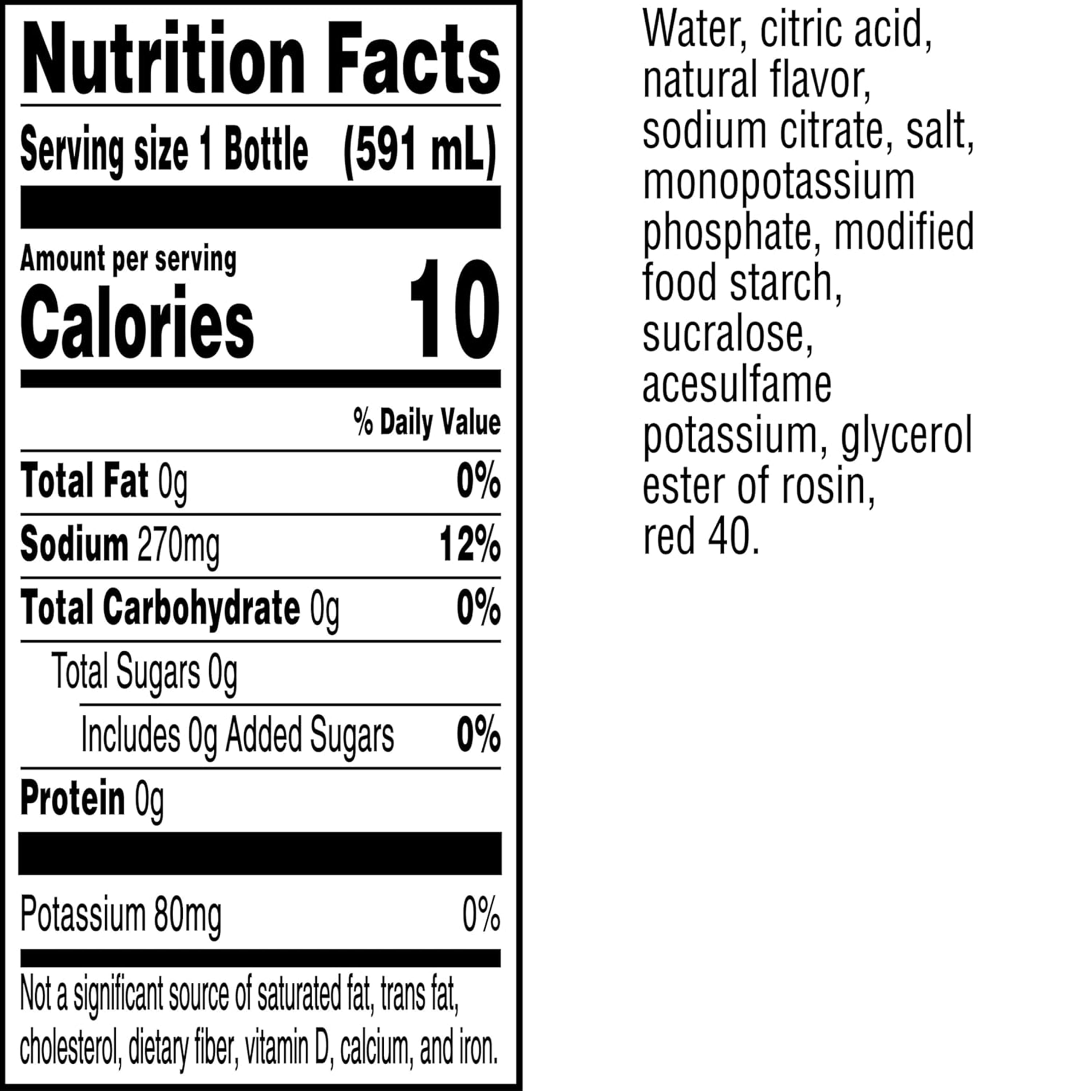 Gatorade Zero Sugar Thirst Quencher Watermelon Splash Sports Drinks, 20 fl oz, 8 Count Bottles