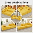 thumbnail image 4 of VFD Modular Sectional Couch in a Box 103" L Shaped Boneless Cloud Couch with Deep Seat, Convertible Sofa Bed for Living Room Bedroom Apartments Dorms, No Assembly Required, Yellow, Left Facing Chaise, 4 of 14