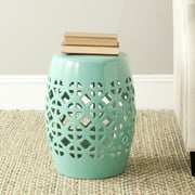 Safavieh Circle Lattice Indoor/Outdoor Garden Patio Stool, Light Blue
