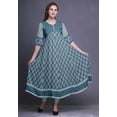 thumbnail image 2 of Bimba Printed Long Kurti For Women Anarkali Dress Indian Casual Top Tunic, 2 of 5