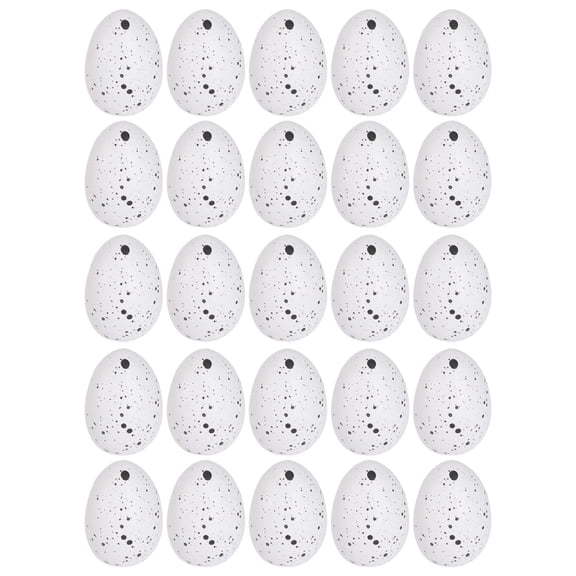 HOMEMAXS Easter Decorative Plastic Eggs for Party and Craft Use 50pcs White Simulation Eggs