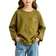 thumbnail image 2 of LIaqionyy Girls Boys Long Sleeve Shirts Stretchy Crew Neck Casual Tops Undershirt Base Layer Tees Shirt for Kids, 2 of 5