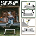 Portable Foldable Rv Steps DEPSUNNY Adjustable Aluminum RV Step Stool with Foldable Legs, 3-Level ...