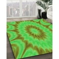 thumbnail image 3 of Ahgly Company Machine Washable Indoor Rectangle Transitional Neon Green Area Rugs, 8' x 12', 3 of 7