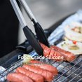 thumbnail image 4 of Pinzas de cocina, U-Taste 7/9/12 pulgadas pinzas de cocina para parrilla de alimentos, ensalada, barbacoa, freír, servir, paquete de 3 (negro) oso de fresa  Hogar, 4 of 5