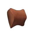 thumbnail image 2 of Limei Car Seat Headrest Pillow Memory Foam Pad Head Neck Rest Back Support Cushion Coffee, 2 of 7