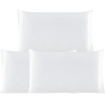 3 Pack 19 Momme Smooth Mulberry Silk Pillow Case Cover, Standard, Pearl White