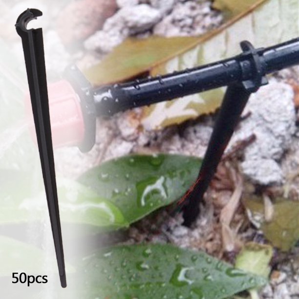 Soporte de soporte de tallos fijos de gancho 50X para manguera de agua de riego por goteo 4/7 Wdftyju Libre de BPA