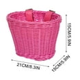 thumbnail image 2 of Kids Bike Basket Wicker Woven Front Bicycle Basket for Boys Girls Mini Handlebar Basket for Kids Bike Or Scooter, 2 of 7