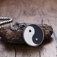 thumbnail image 4 of PAMTIER Unisex Stainless Steel Vintage Simple Yin Yang Fish Tai Chi Round Amulet Pendant Taoist Gossip Balance Band Couple Necklace Free Chain, 4 of 5