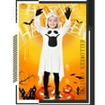 thumbnail image 2 of Halloween Halloween for Kids Girls Hooded Outfit Elegant Gothic Party Dress Carnival Game Seasonal Apparel, S, 2 of 8