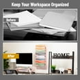 thumbnail image 5 of Mind Reader Wall File Organizer, 8 Pocket Hanging Document Rack, Office Wall Mount, Metal Mesh, Pink, 5 of 6