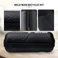 thumbnail image 4 of Portaherramientas para botella de bicicleta, bolsa de herramientas negra de PU a prueba de lluvia, viga delantera, bolsa dura para bicicleta, estuche rígido, bolsa para kit de reparación de biciclet, 4 of 5
