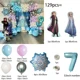 thumbnail image 3 of Juego de 129 globos de aluminio de Frozen con temática de dibujos animados de Elsa y Anna para decorar fiestas de cumpleaños de niñas, baby shower, suministros para fiestas de bodas, 3 of 5