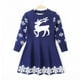 thumbnail image 4 of Vestido Para Niñas Ropa Para Bebés Ropa Para Niños Vestido Suéter Navideño Vestido Cervatillo Azul Odeerbi LM103-7689, 4 of 4