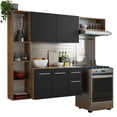 thumbnail image 1 of Mueble de Cocina Compacto 180cm Marrón/Preto Easy Madesa, 1 of 11