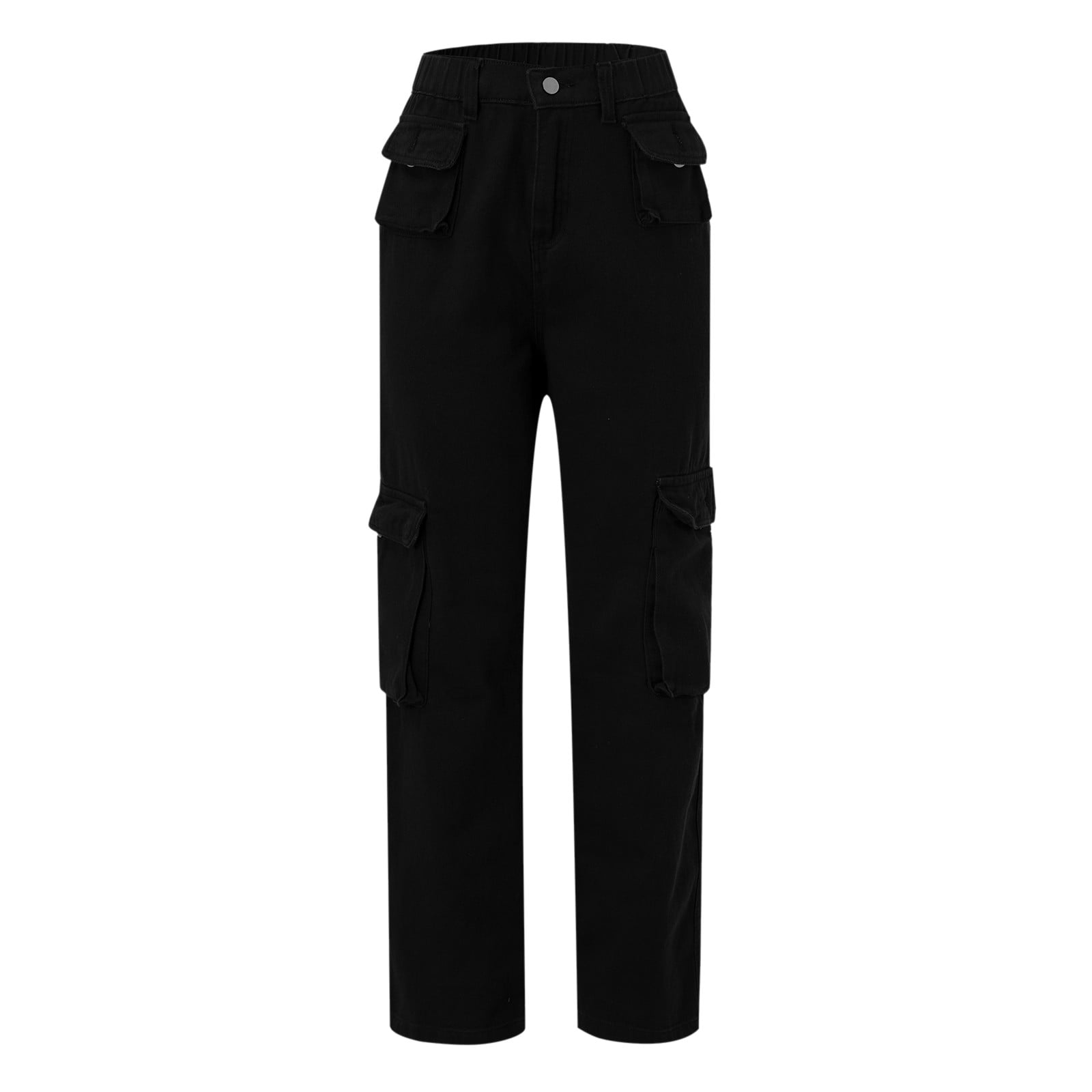 Aayomet Pants For Women Women's Cotton Sweatpants Open Bottom Yoga Sports  Pants Straight Leg Lounge Pants with Pockets,Black L