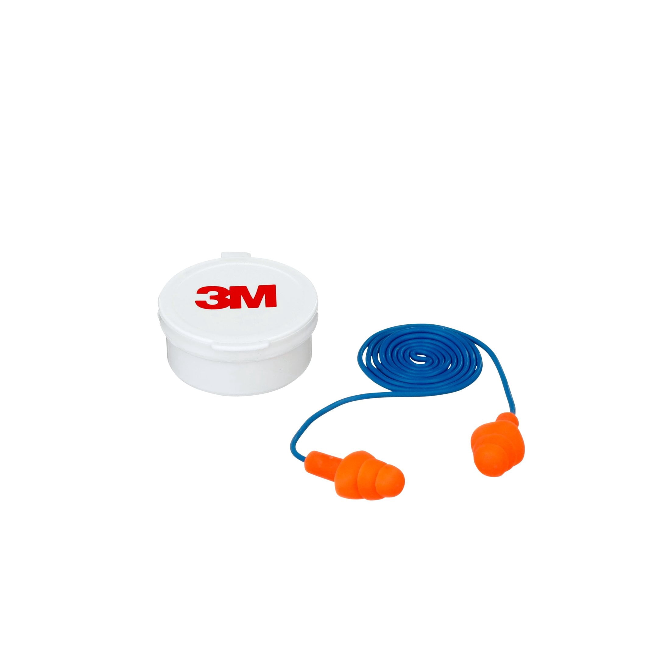 3M Earplugs, Reusable Ear Protection, Tri-Flange, Corded, Orange, 90716H3-DC, 3 Pairs