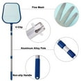 thumbnail image 3 of Pool Brush Heavy Duty Aluminum Swimming Pool Cleaning Tool | Telescopic Pole 13.8-41.3 in | Plastic Frame Polypropylene Mesh Net | Skimmer Removes Debris for Pool, Pond, Hot Tub, 3 of 8