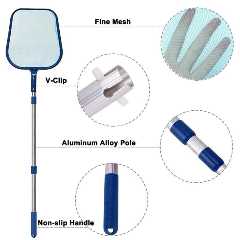 Pool Rake Skimmer Net Pool Net Pool Skimmer, Spa Net With Pole, 26