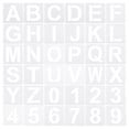 thumbnail image 1 of Uxcell Plantillas de Letras y Números de 3 pulgadas 4" de Ancho, Juego Reutilizable de Plantillas de Números y Letras, Paquete de 36 en Blanco, 1 of 7