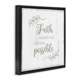 thumbnail image 2 of Stupell Industries Shabby Chic Faith Makes Things Possible Black Floating Frame Canvas Art, 25 x 25, by Natalie Carpentieri, 2 of 7