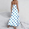 thumbnail image 5 of Tauxra Sleep Dress for Women with V-Neck, Sleeveless, Polka Dot, Split Hem, Summer Casual Loungewear Nightgown, 5 of 8