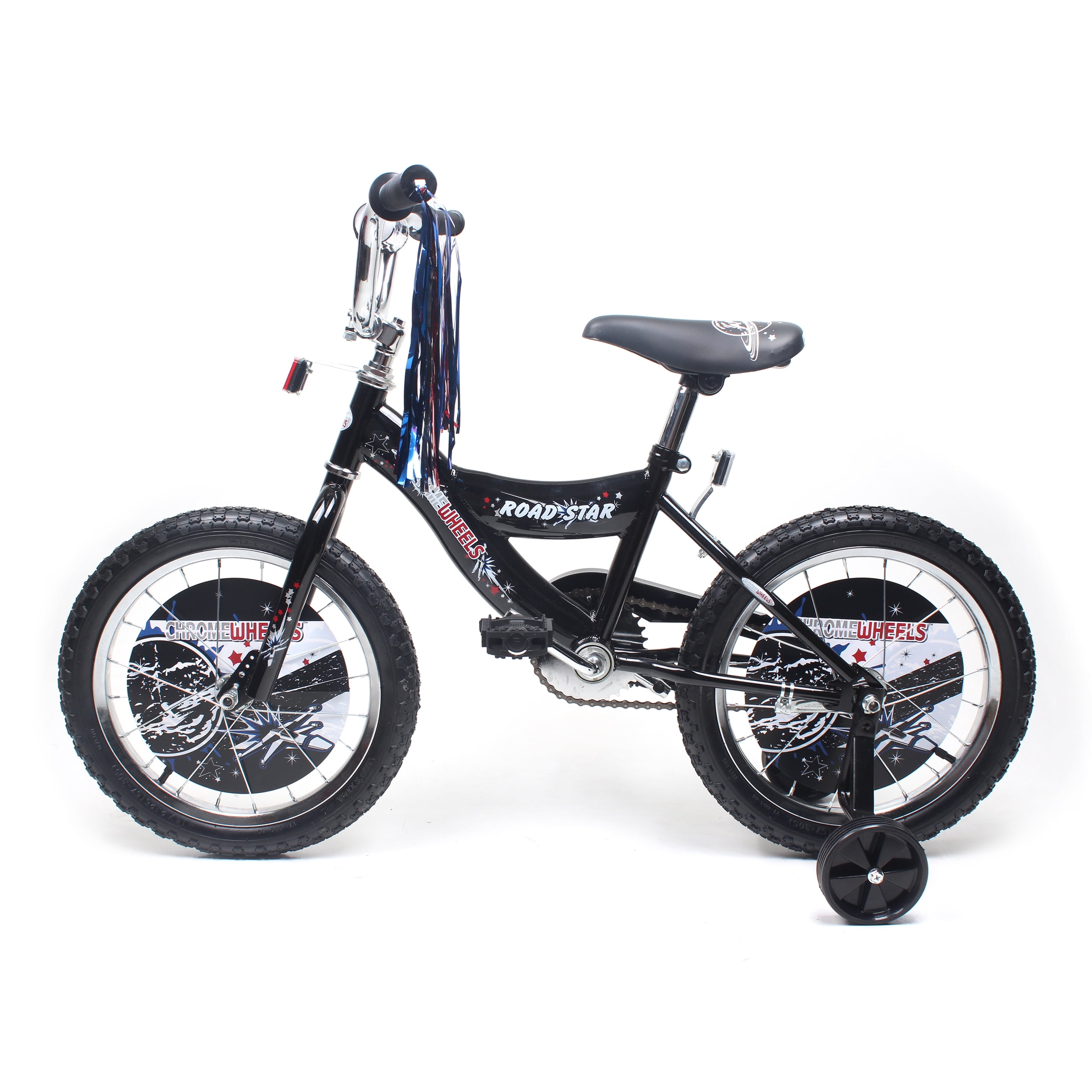 WonderWheels Road Fairy 16" BMX Kids Bike Air tire Wheels - Black