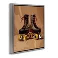 thumbnail image 2 of Stupell Industries Glam Brown Roller Skates Gray Floating Frame Canvas Art, 18 x 18, by Amelia Noyes, 2 of 7
