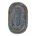 thumbnail image 3 of Unique Loom Braided Chindi Collection Area Rug (3' 3" x 5' 1" Oval Blue and Multi/Green), 3 of 7