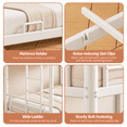 thumbnail image 3 of Kdymod Triple Bunk Bed Twin over Twin with Trundle, Metal Bunk Bed Frame with Ladder & Guardrail, for Teens & Adults, Bedroom Dorm, Black, 3 of 12