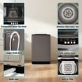TABU Washer and Dryer Set, 17.6LBS Full Automatic Washing Machine & 13LBS Portable Dryer (Gray&White)