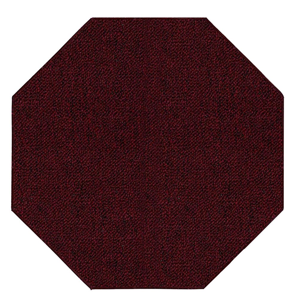 Broadway Collection Solid Color Indoor Outdoor Area Rugs Burgundy 6