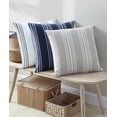 thumbnail image 2 of Better Homes & Gardens, Reversible Stripe Pillow, Square, 20" x 20", White, 1 Pack, 2 of 5
