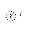 thumbnail image 5 of 2 Pieces Wall Clock Ballerina Horse Statue Resin Material Silent Quiet Movement for Living Room Office Shelf, 5 of 8