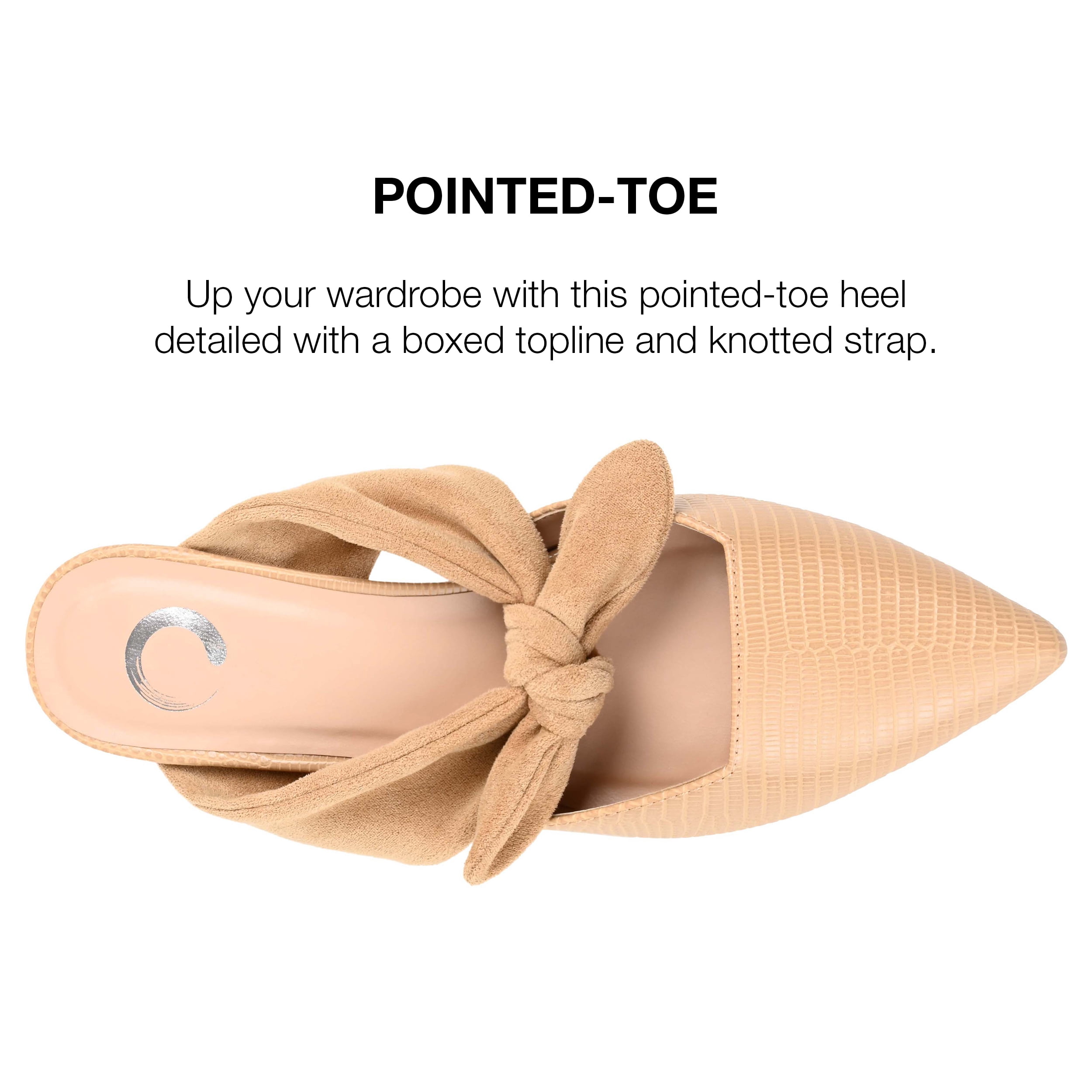 Journee Womens Melora Slip On Pointed Toe Mules Flats