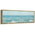 thumbnail image 2 of IDEA4WALL Extra Large Framed Canvas Print Wall Art Serene Coastal Seascape with Gentle Waves Watercolor Fine Art Antique Decorative Oversized Artwork Relax/Calm for Living Room - 60"x20", 2 of 5